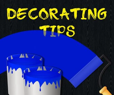 Decorating Tips Showing Displays Advice 3d Illustration Stock Illustration