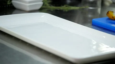 Decorating a White Plate Video stock 132169958