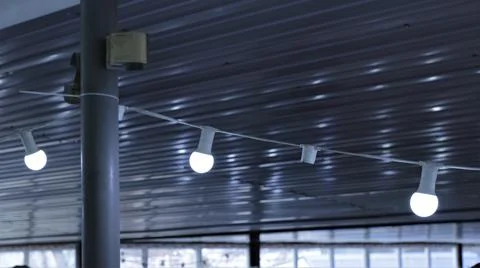 Decoration and lighting of street space Stock Photos