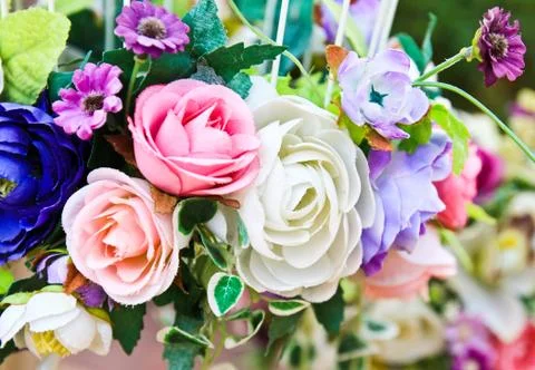 Decoration artificial flower Stock Photos
