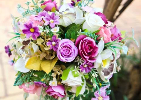 Decoration artificial flower Stock Photos