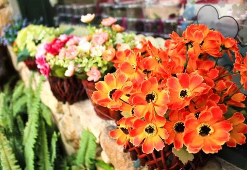 Decoration artificial flower Stock Photos