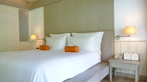 Decoration in bedroom interior Stock Footage 61086136
