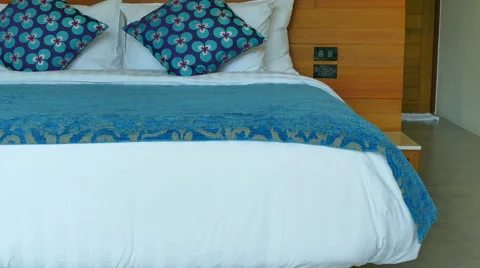 Decoration in bedroom interior Video stock 61336653