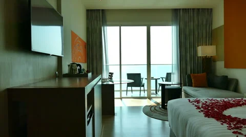 Decoration in bedroom interior Stock Footage 61365789