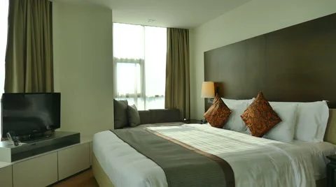 Decoration in bedroom interior Stock Footage 64886244