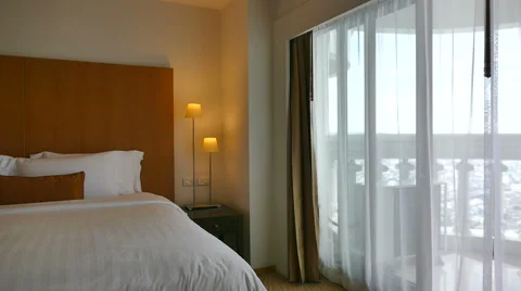 Decoration in bedroom interior Stock Footage 64922977