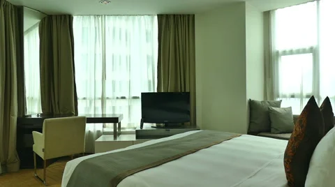 Decoration in bedroom interior Video stock 64923170