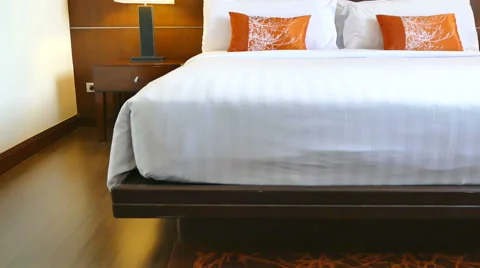 Decoration in bedroom interior Stock Footage 64923185