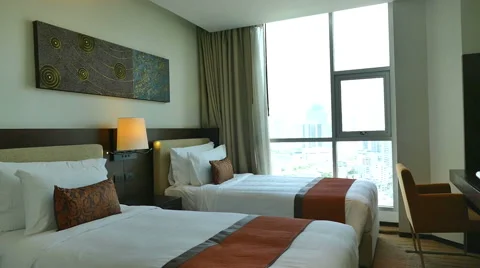 Decoration in bedroom interior Stock-Footage 64923209