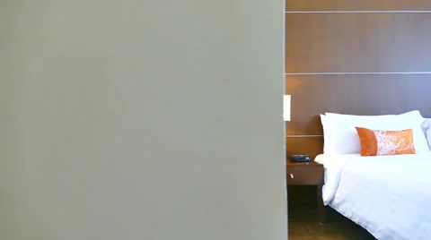 Decoration in bedroom interior Stock Footage 64923284