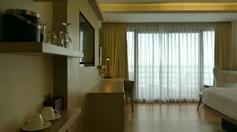 Decoration in bedroom interior Stock Footage 64923362