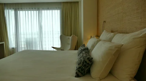 Decoration in bedroom interior Stock Footage 64923385
