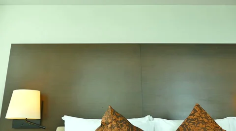 Decoration in bedroom interior Stock Footage 64959885