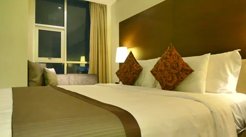 Decoration in bedroom interior Stock-Footage 64959895