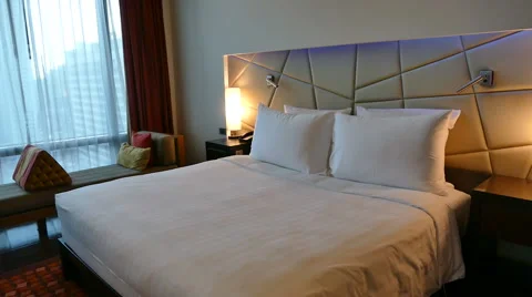 Decoration in bedroom interior Stock Footage 65150649