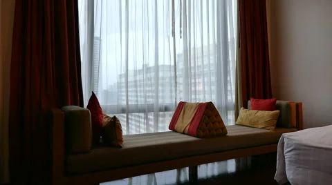 Decoration in bedroom interior Stock Footage 65150829