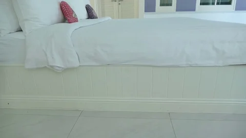 Decoration in bedroom interior Stock Footage 76757708