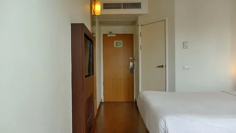Decoration in bedroom interior Stock Footage 76757899
