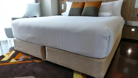 Decoration in bedroom interior Video stock 76757906