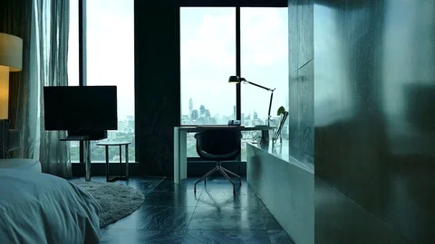 Decoration in bedroom interior Video stock 76757944