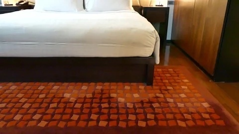 Decoration in bedroom interior Stock Footage 77422869
