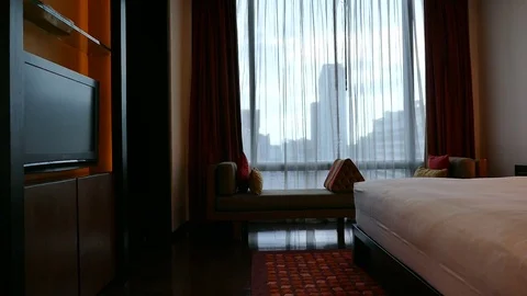 Decoration in bedroom interior Stock Footage 77543400