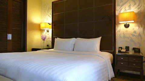 Decoration in bedroom interior Video stock 77833481