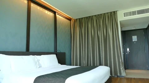 Decoration in bedroom interior Video stock 77833887