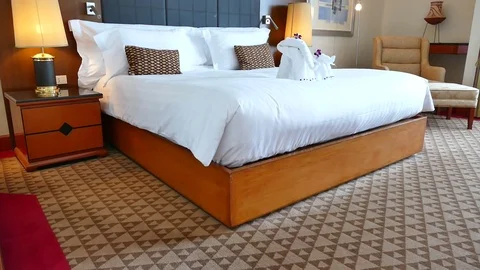 Decoration in bedroom interior Stock Footage 77833980