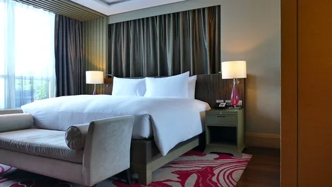 Decoration in bedroom interior Stock Footage 78153439