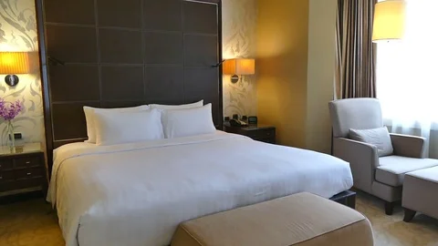 Decoration in bedroom interior Stock Footage 78852623