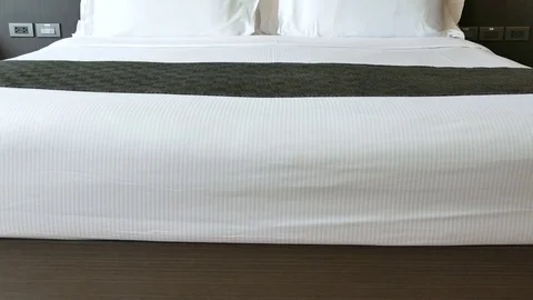 Decoration in bedroom interior Stock Footage 79849937