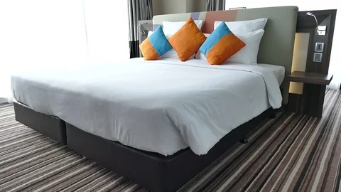 Decoration in bedroom interior Stock-Footage 80543211