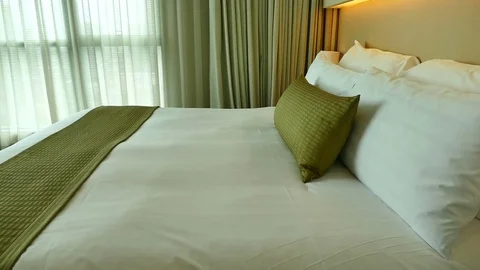 Decoration in bedroom interior Video stock 81207370