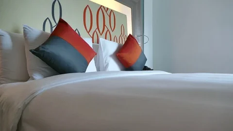 Decoration in bedroom interior Video stock 81207413