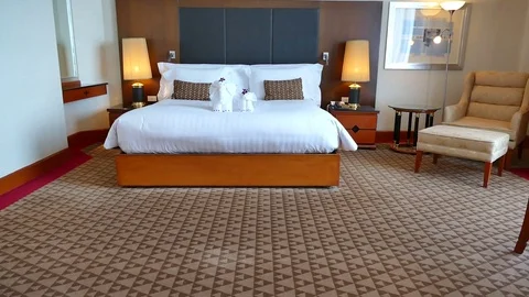 Decoration in bedroom interior Stock Footage 81207520