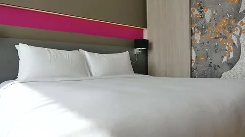 Decoration in bedroom interior Stock Footage 81512015