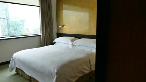 Decoration in bedroom interior Stock Footage 81512105