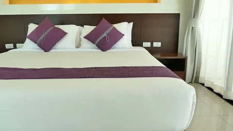 Decoration in bedroom interior Stock Footage 82449668