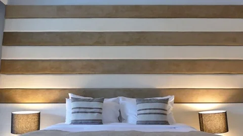 Decoration in bedroom interior Video stock 82449740
