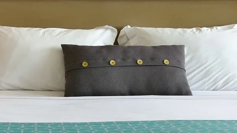 Decoration in bedroom interior Stock Footage 82686961