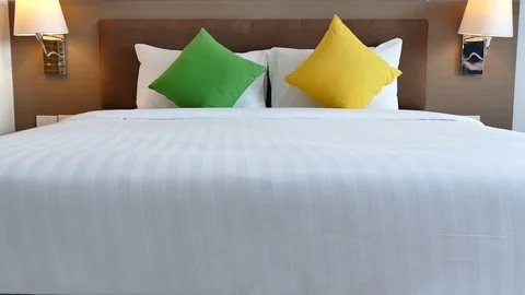 Decoration in bedroom interior Video stock 82687112