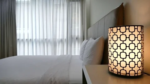 Decoration in bedroom interior Video stock 82961800
