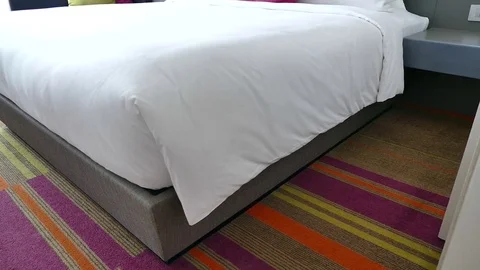 Decoration in bedroom interior Stock Footage 83106962