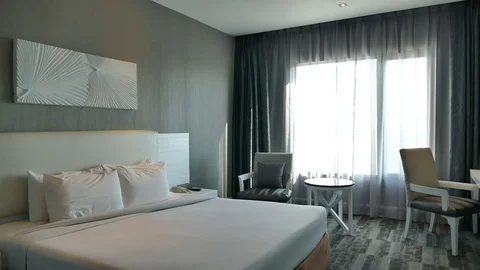 Decoration in bedroom interior Video stock 83107040