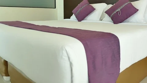 Decoration in bedroom interior Stock Footage 83311959