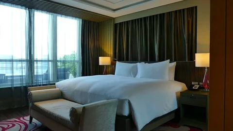 Decoration in bedroom interior Stock Footage 83904058