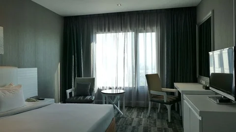 Decoration in bedroom interior Stock Footage 83904357