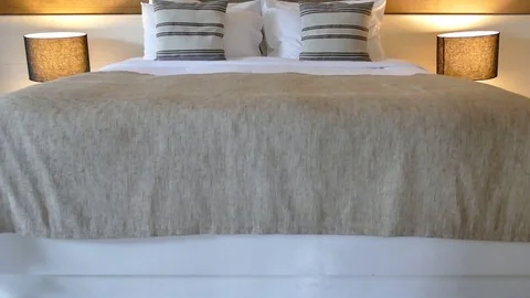Decoration in bedroom interior Stock Footage 83979330